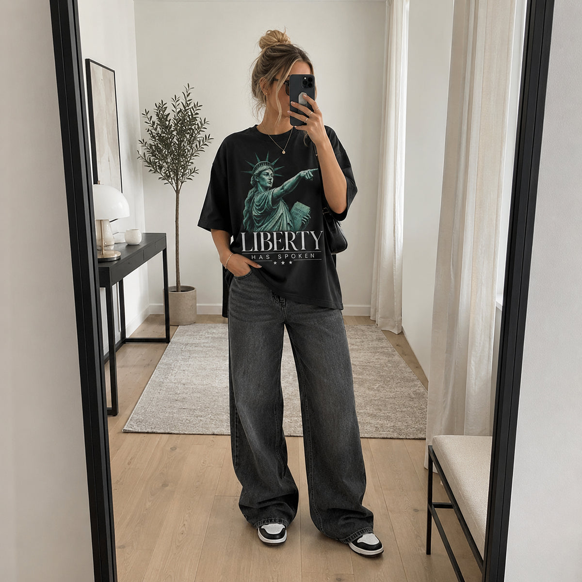 Liberty Has Spoken T-Shirt – Statue of Liberty Statement Graphic Tee