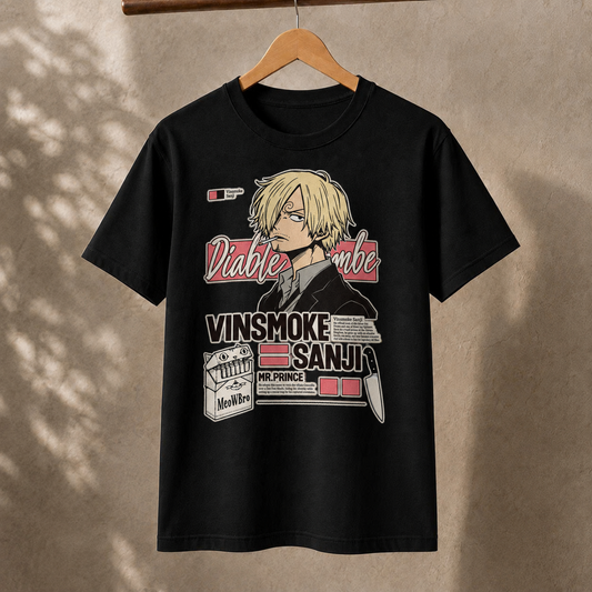 Anime Vinsmoke Sanji Graphic T-Shirt Diable Jambe Mr Prince Aesthetic Unisex Tee