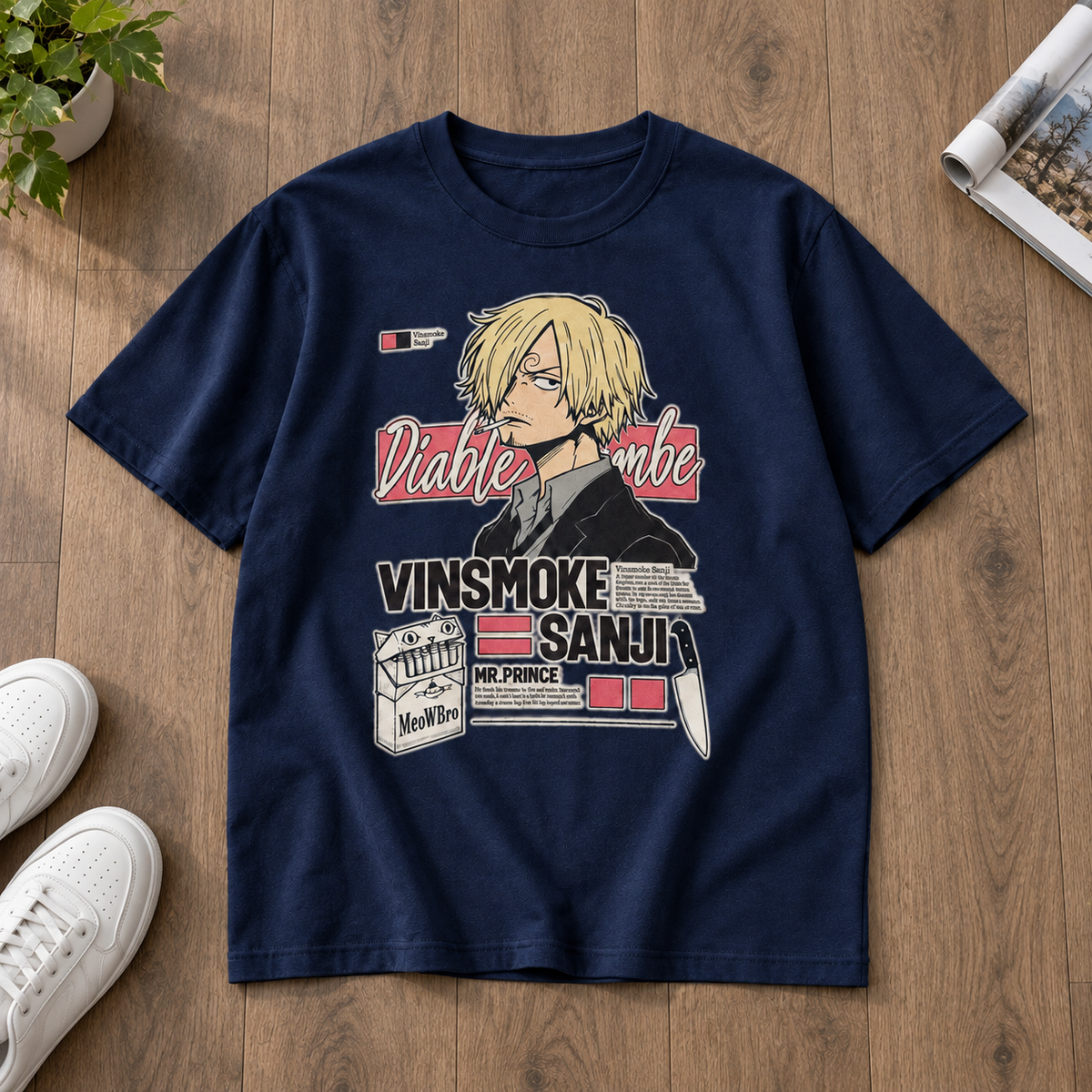 Anime Vinsmoke Sanji Graphic T-Shirt Diable Jambe Mr Prince Aesthetic Unisex Tee