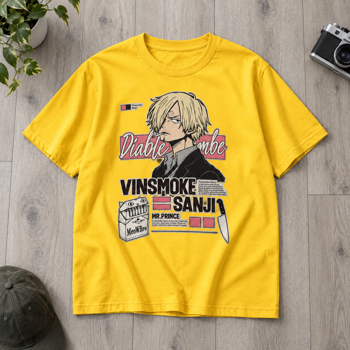 Anime Vinsmoke Sanji Graphic T-Shirt Diable Jambe Mr Prince Aesthetic Unisex Tee