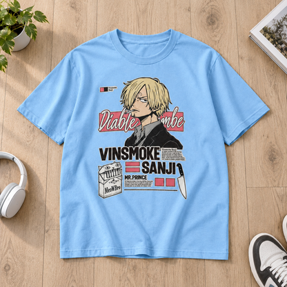 Anime Vinsmoke Sanji Graphic T-Shirt Diable Jambe Mr Prince Aesthetic Unisex Tee