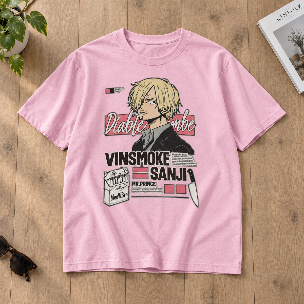 Anime Vinsmoke Sanji Graphic T-Shirt Diable Jambe Mr Prince Aesthetic Unisex Tee