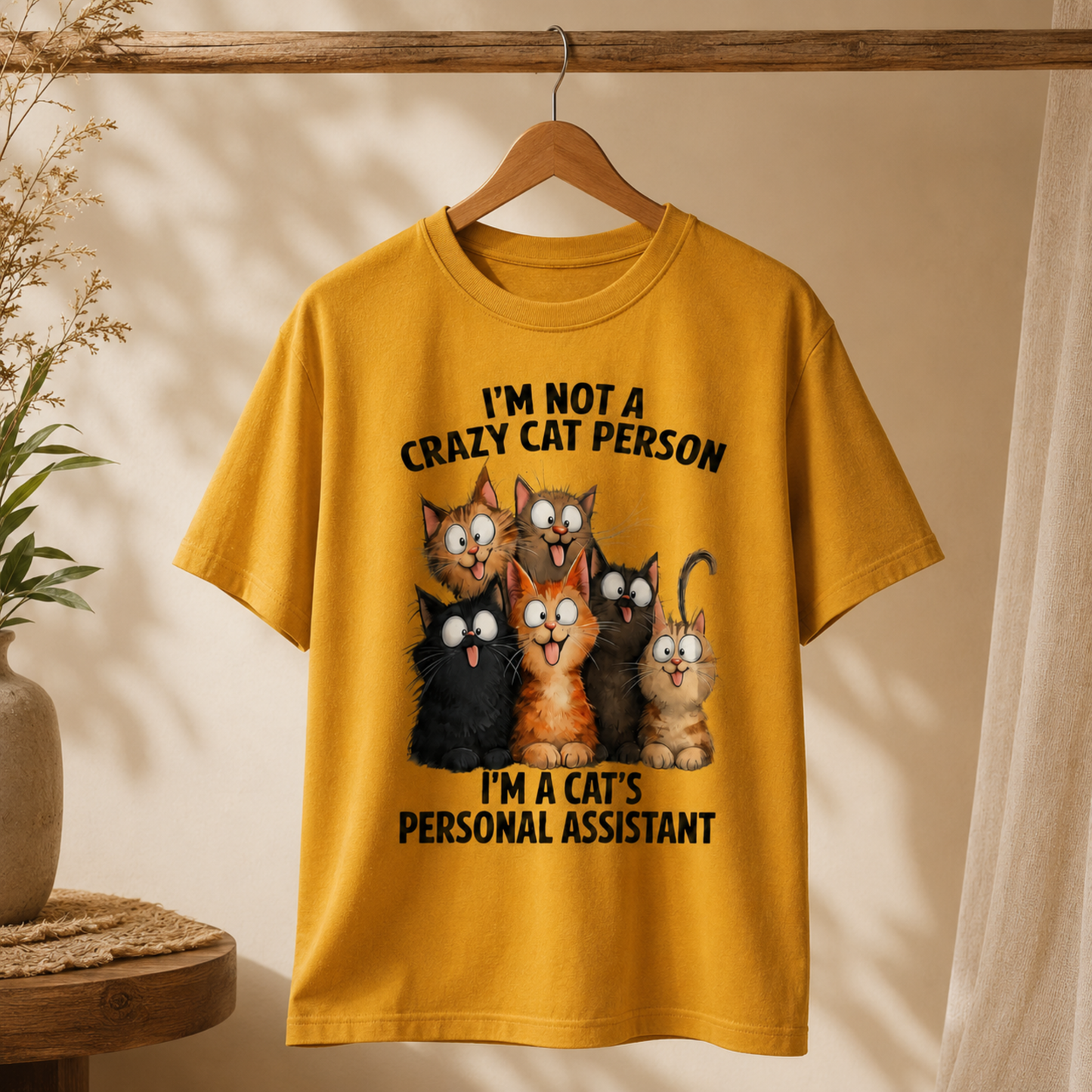 Crazy Cat Person T-Shirt – Cat’s Personal Assistant Funny Graphic Tee
