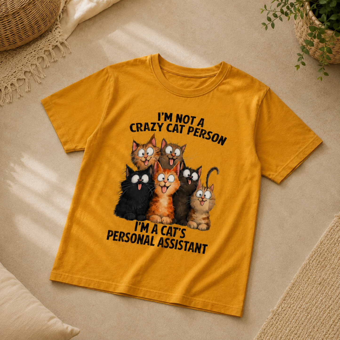 Crazy Cat Person T-Shirt – Cat’s Personal Assistant Funny Graphic Tee