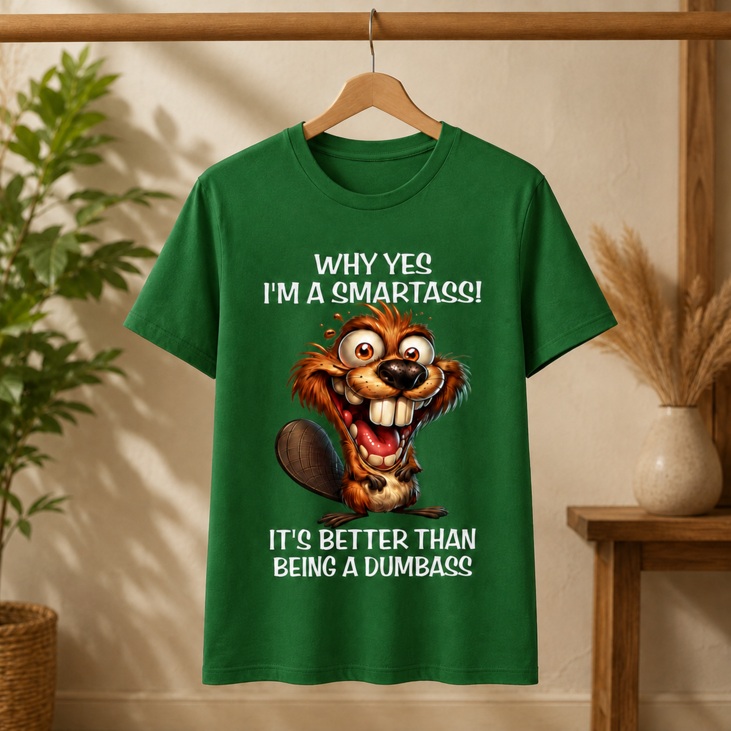 Funny Smartass Beaver T-Shirt – Sarcastic Animal Graphic Tee