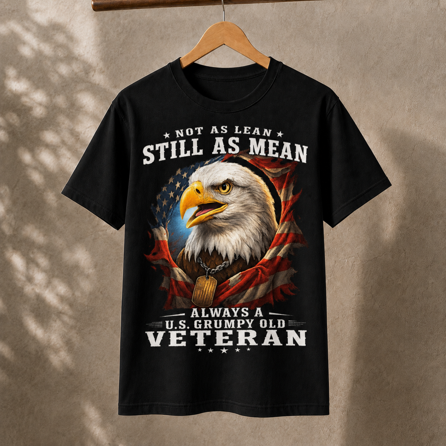 Grumpy Old Veteran T-Shirt – Not as Lean Still as Mean Eagle Tee