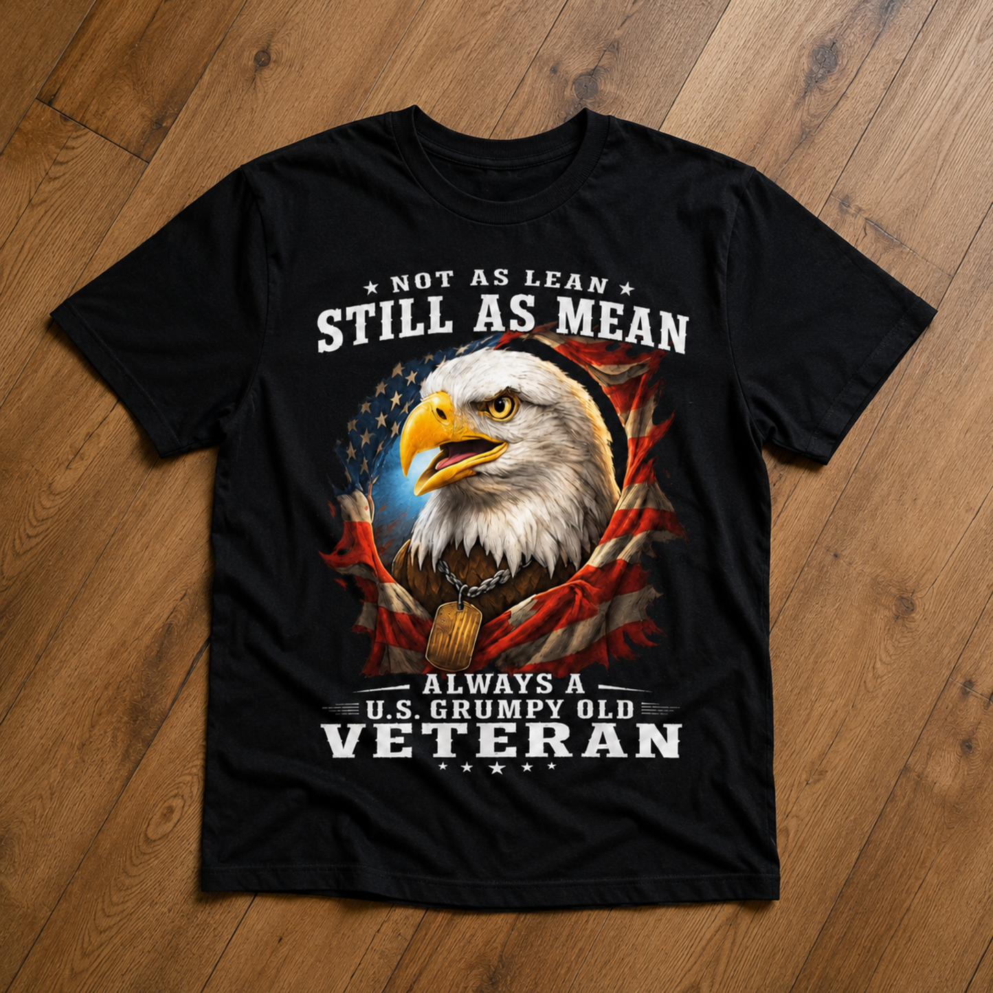 Grumpy Old Veteran T-Shirt – Not as Lean Still as Mean Eagle Tee