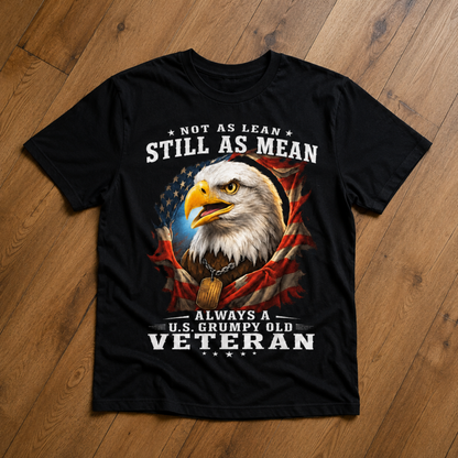 Grumpy Old Veteran T-Shirt – Not as Lean Still as Mean Eagle Tee