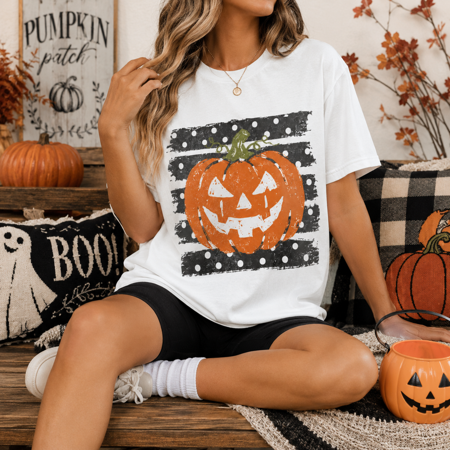 Vintage Jack O’ Lantern T-Shirt – Distressed Halloween Pumpkin Graphic Tee