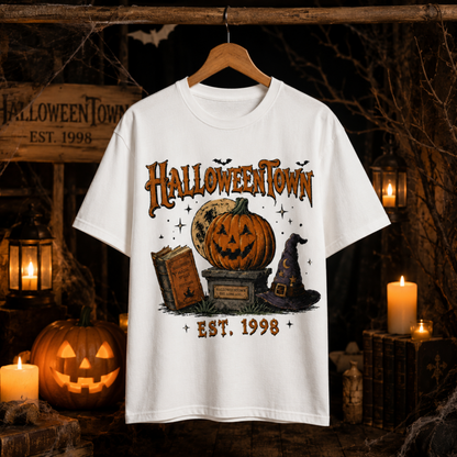 Halloweentown Est. 1998 T-Shirt – Vintage Pumpkin Witch Graphic Tee