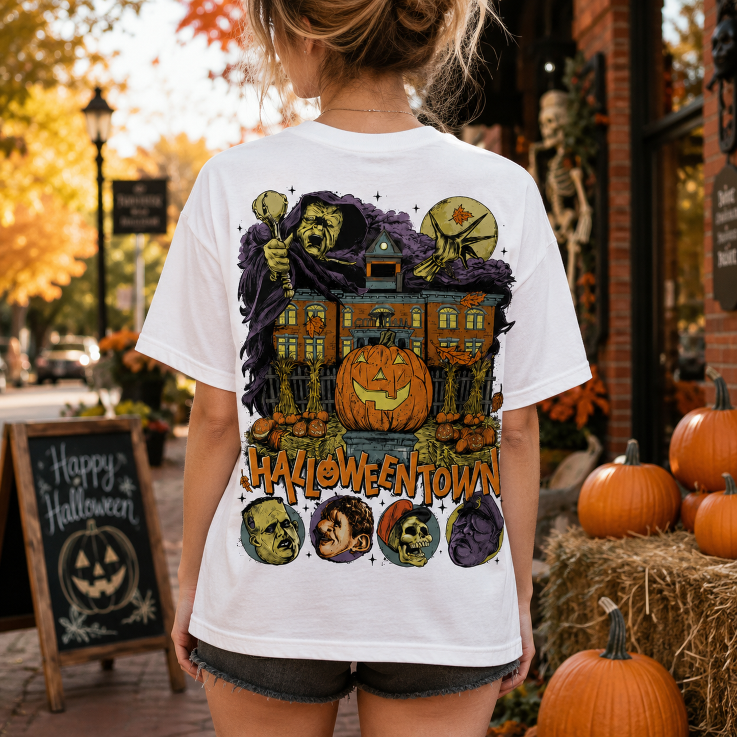Halloweentown Est. 1998 T-Shirt – Vintage Pumpkin Witch Graphic Tee