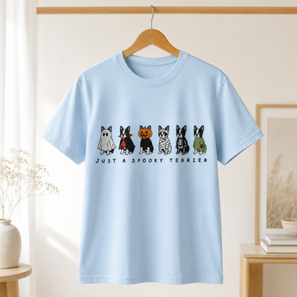 Spooky Terrier T-Shirt – Halloween Boston Terrier Costume Graphic Tee
