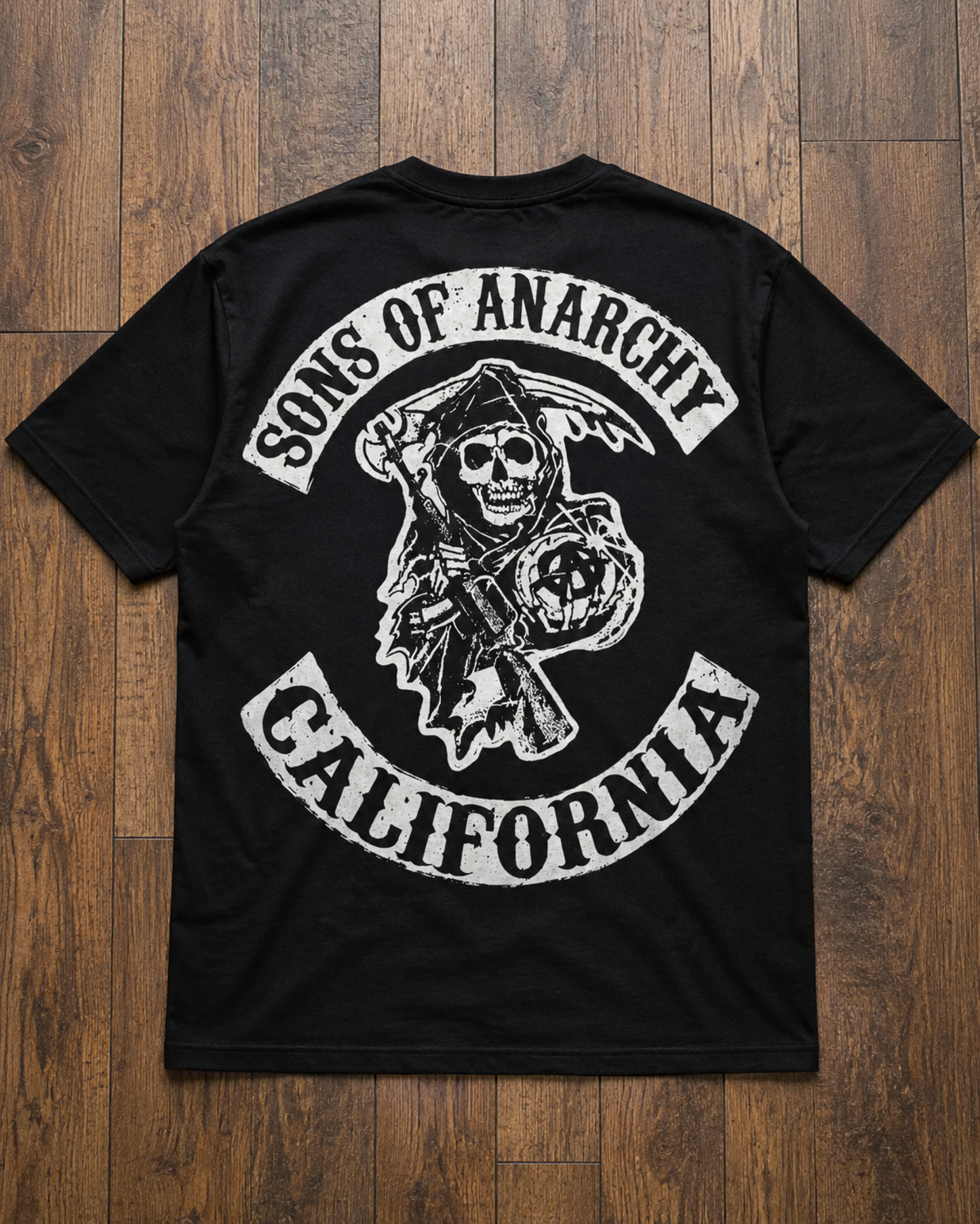 Sons of Anarchy California T-Shirt – Grim Reaper Biker Graphic Tee