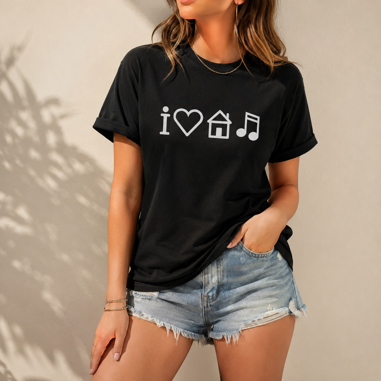 I Love House Music T-Shirt – Minimalist Electronic Music Graphic Tee
