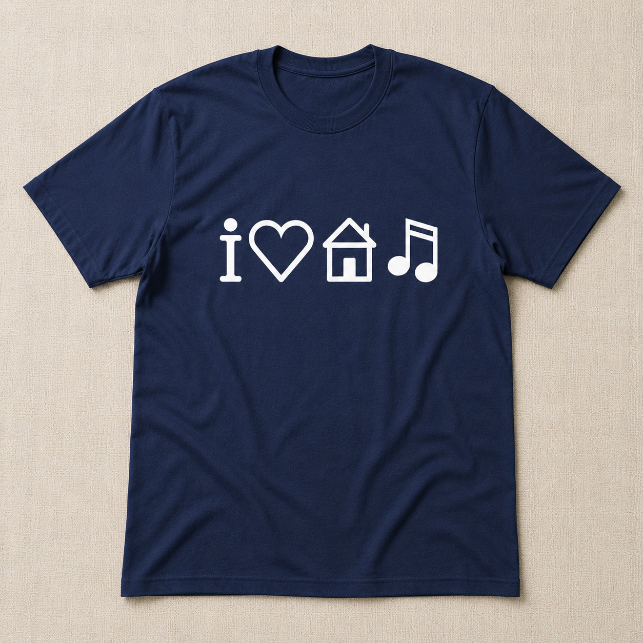 I Love House Music T-Shirt – Minimalist Electronic Music Graphic Tee