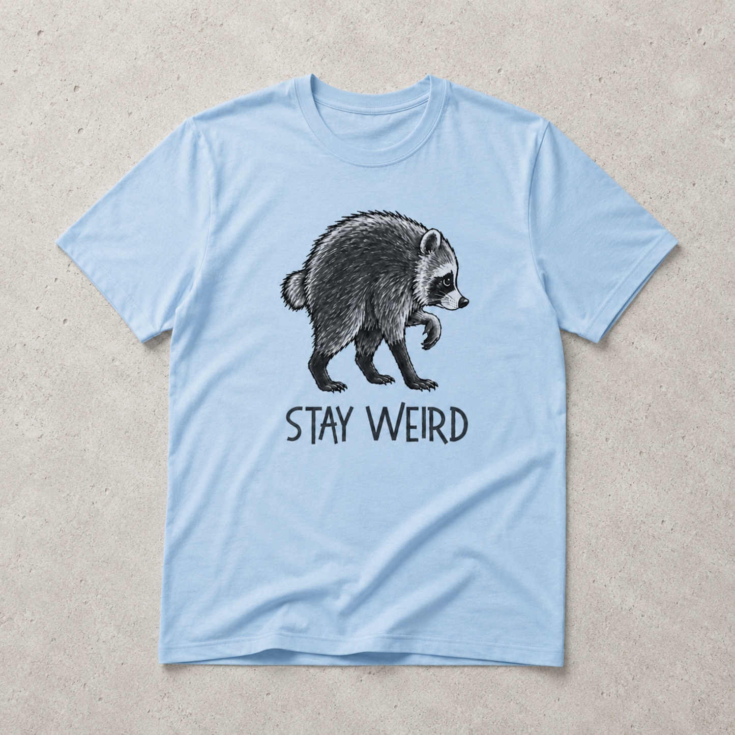 Stay Weird Raccoon T-Shirt – Funny Vintage Wildlife Graphic Tee