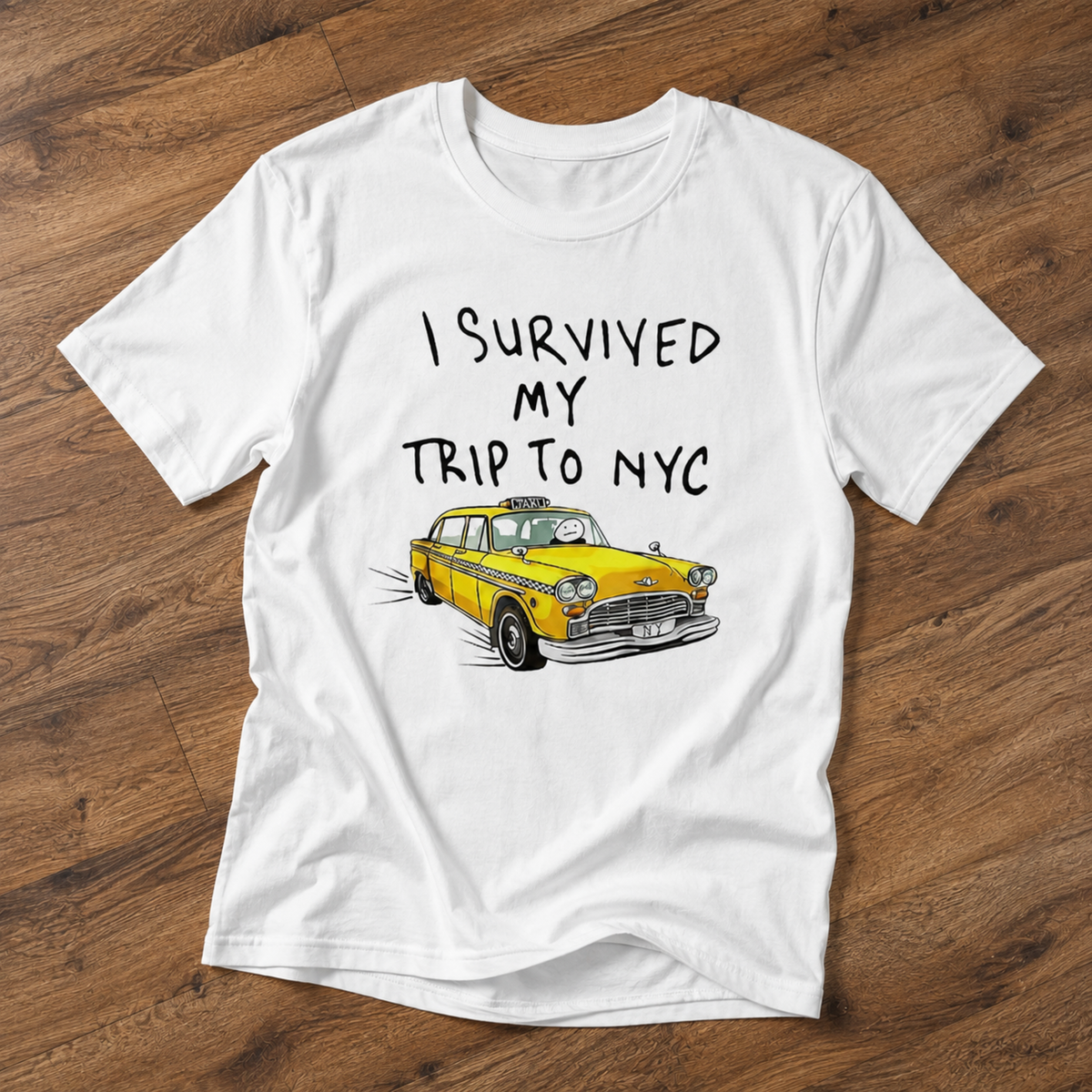 I Survived My Trip to NYC T-Shirt – Funny New York Taxi Travel Tee