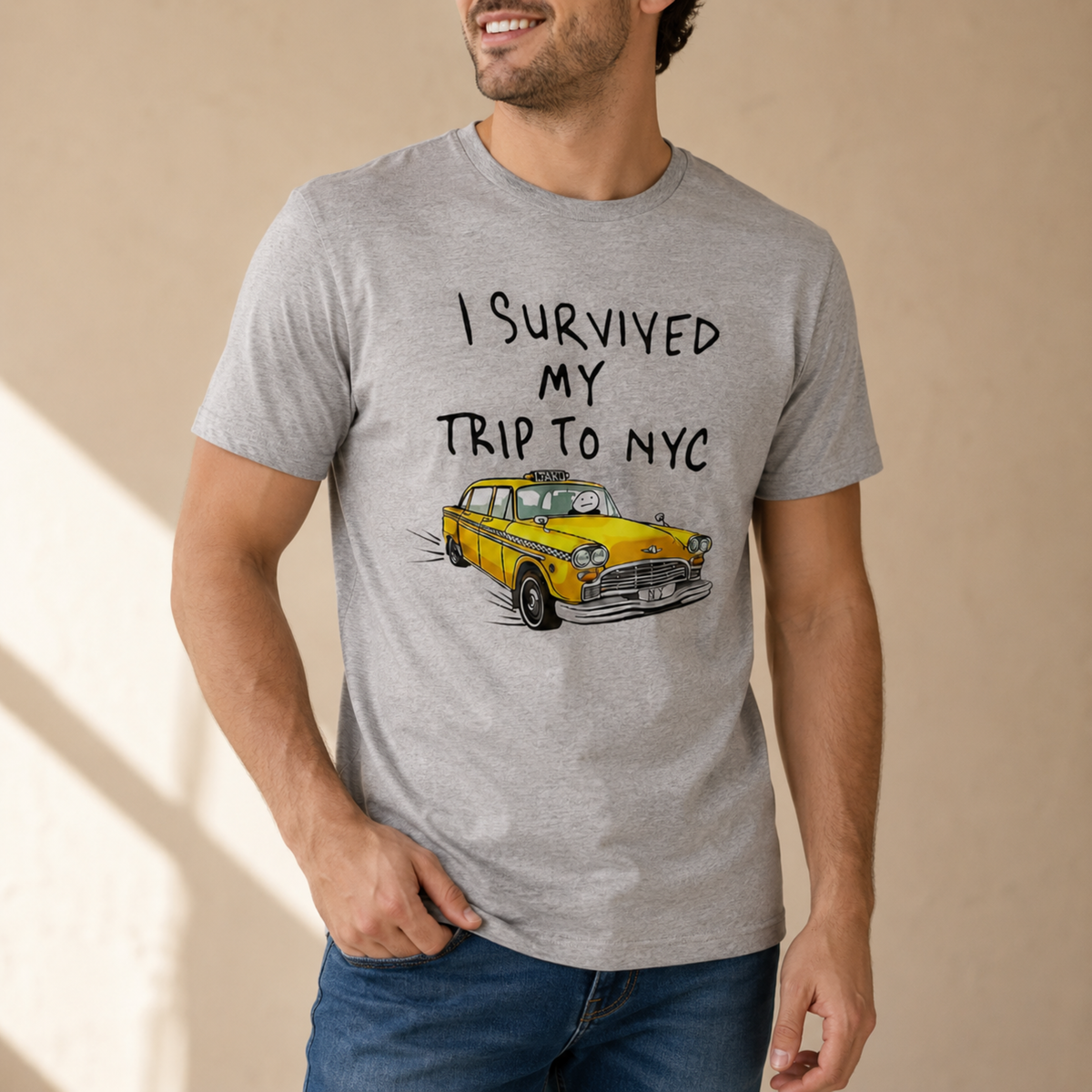 I Survived My Trip to NYC T-Shirt – Funny New York Taxi Travel Tee