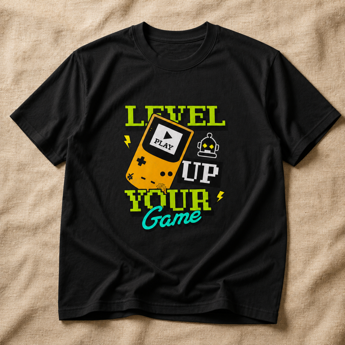Level Up Your Game T-Shirt – Retro Handheld Gaming Graphic Tee