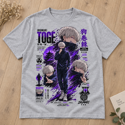 Anime Toge Inumaki Cursed Speech Graphic Tee Japanese Streetwear Unisex T-Shirt