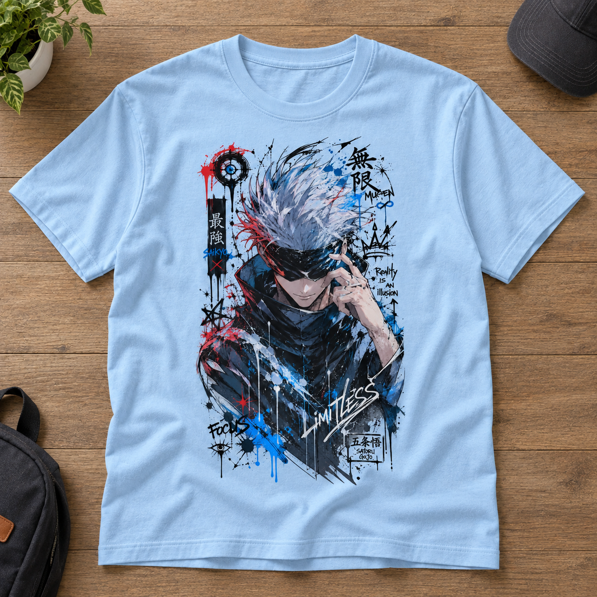 Anime T-Shirt Streetwear Graffiti Art Tee Urban Cartoon Graphic Shirt for Men and Women