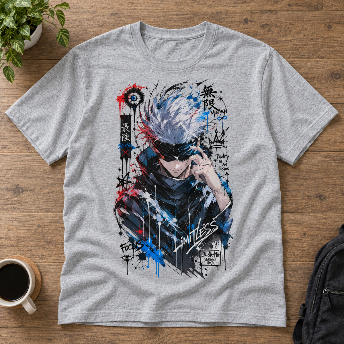 Anime T-Shirt Streetwear Graffiti Art Tee Urban Cartoon Graphic Shirt for Men and Women
