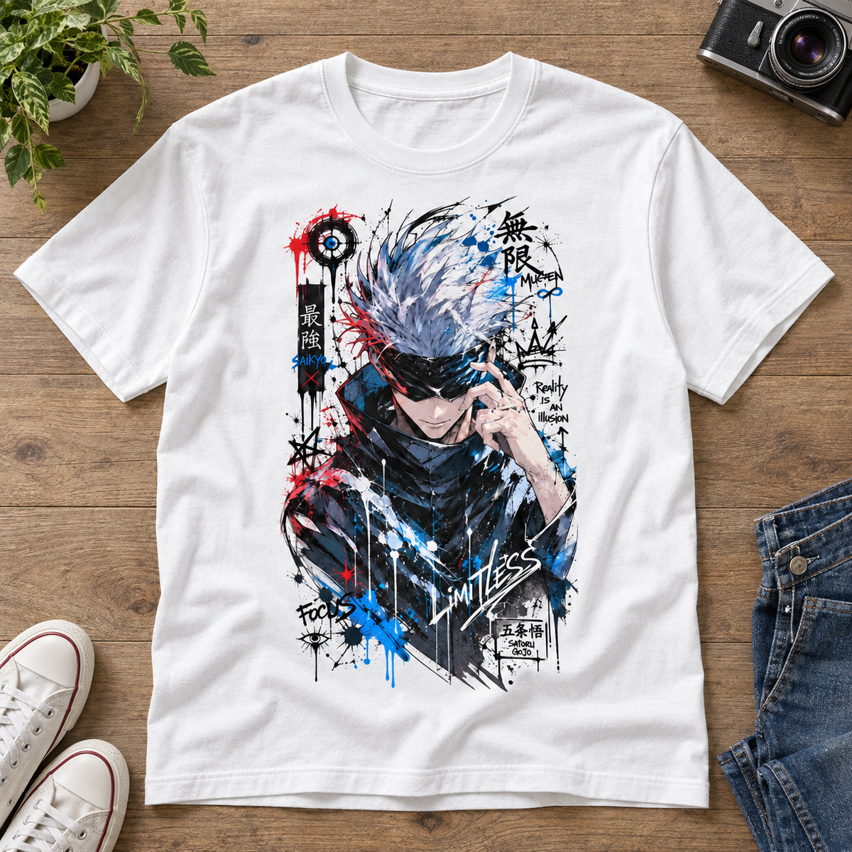 Anime T-Shirt Streetwear Graffiti Art Tee Urban Cartoon Graphic Shirt for Men and Women