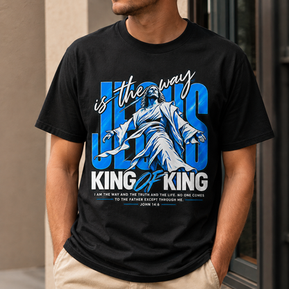 Jesus Is The Way King Of Kings Retro Christian Unisex T-Shirt Faith Tee