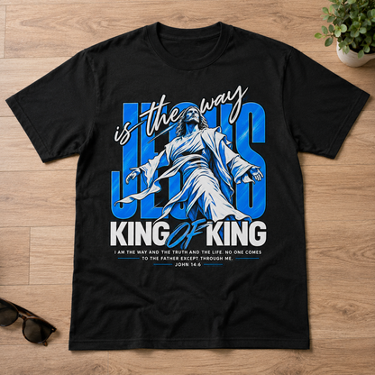 Jesus Is The Way King Of Kings Retro Christian Unisex T-Shirt Faith Tee