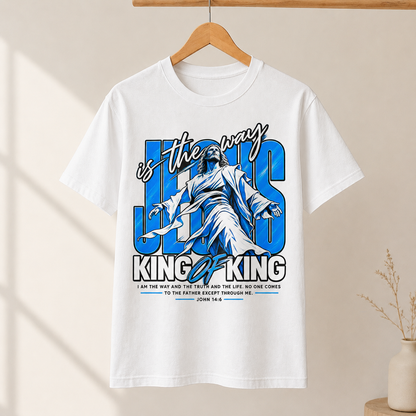 Jesus Is The Way King Of Kings Retro Christian Unisex T-Shirt Faith Tee