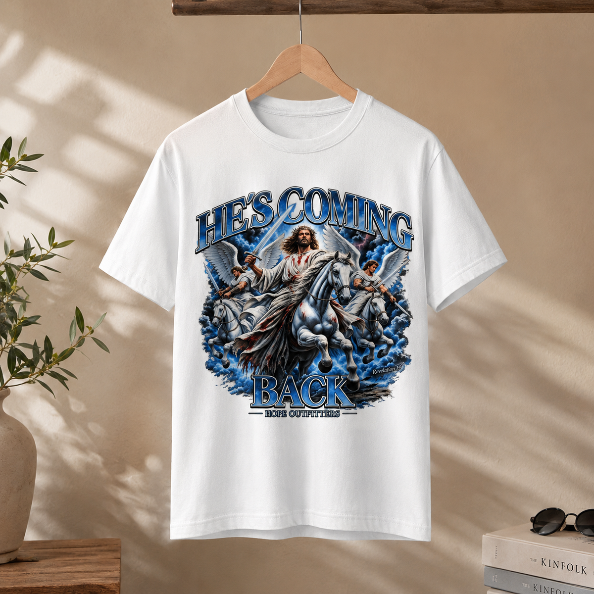 He Is Coming Back Jesus Christian Faith T-Shirt Revelation Bible Verse Graphic Tee